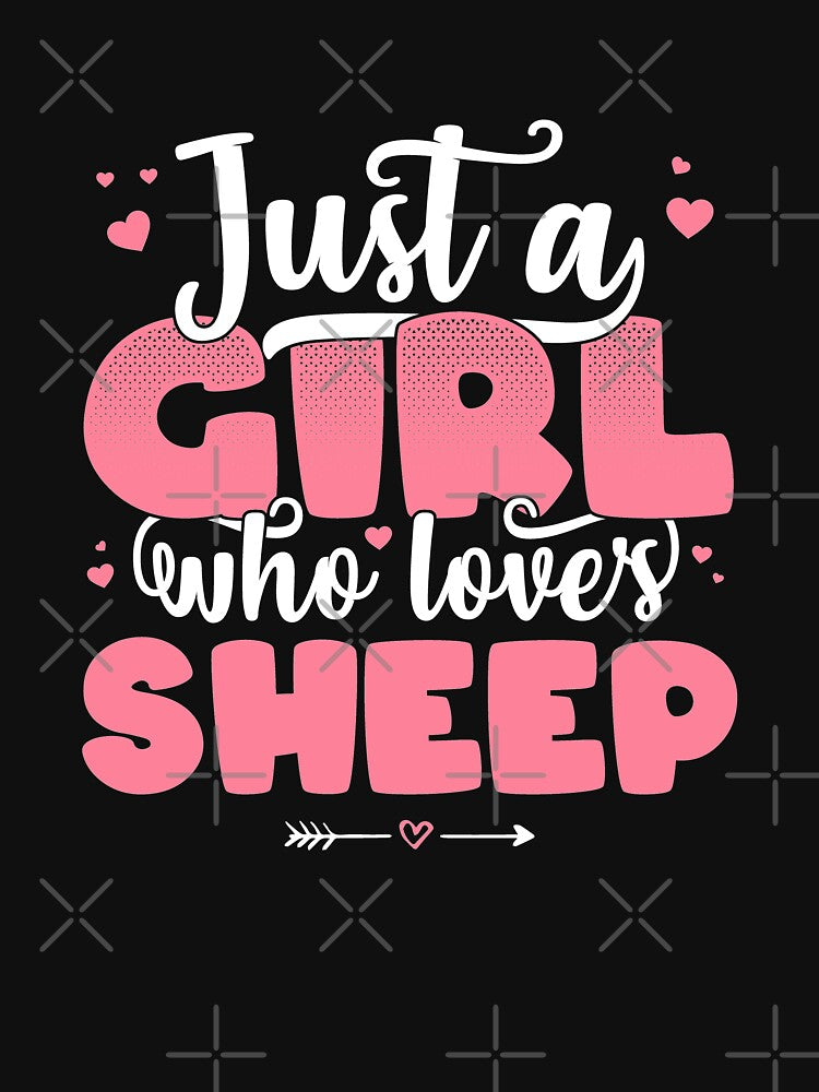 Just A Girl Who Loves Sheep - Cute Sheep lover gift product by theodoros20 T-Shirts, Hoodie, Sweatshirt (Image 3)