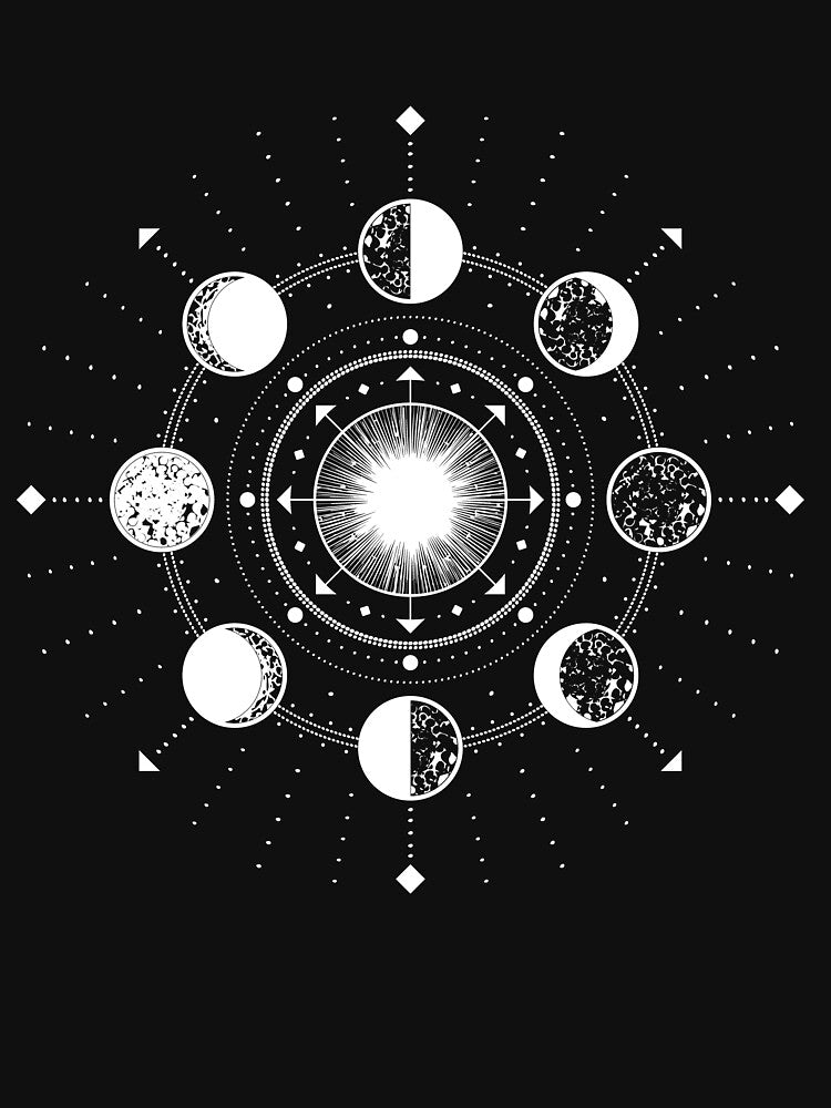 Lunar Cycle Mandala Light by altandesign T-Shirts, Hoodie, Sweatshirt | BlankRebels.com (Image 3)