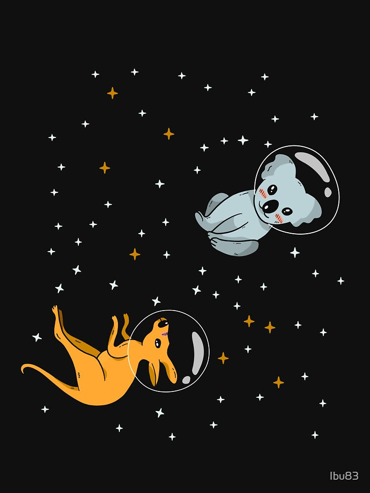 Kangaroo Koala Australia Astronaut Space by Ibu83 T-Shirts, Hoodie, Sweatshirt | BlankRebels.com (Image 3)