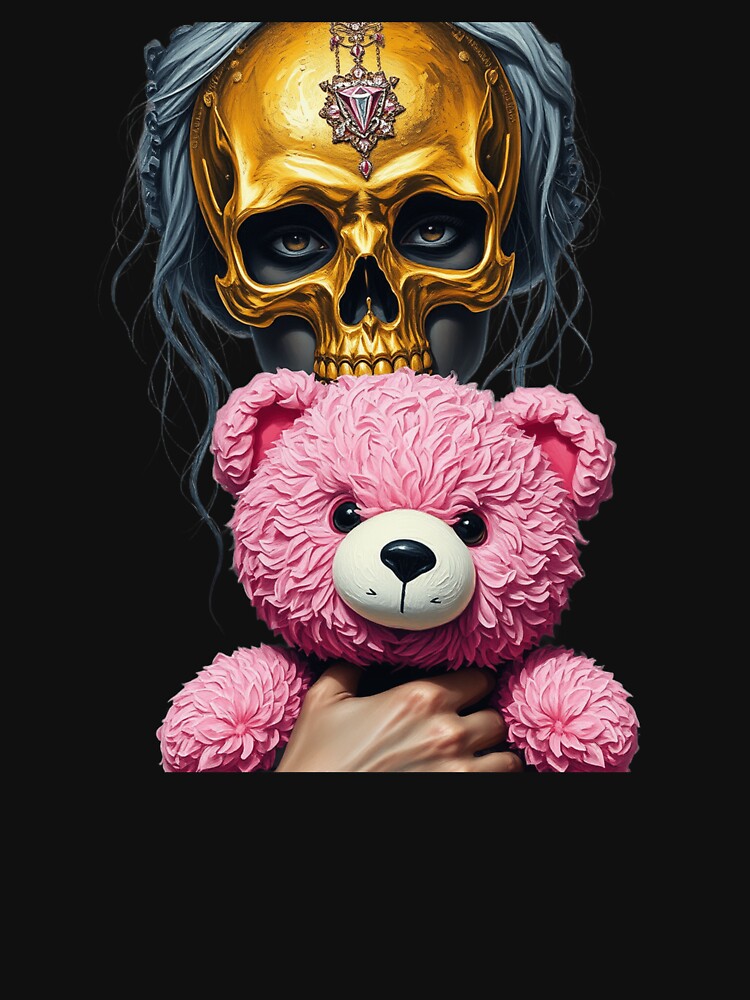 Women with gold skull head | pop Art teddy Bear by TaliaShin T-Shirts, Hoodie, Sweatshirt | BlankRebels.com (Image 3)