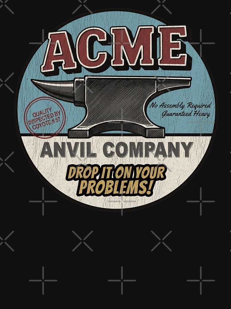 ACME Anvil Company | Funny Retro Cartoon Nostalgia by dwinburn T-Shirts, Hoodie, Sweatshirt | BlankRebels.com (Image 3)
