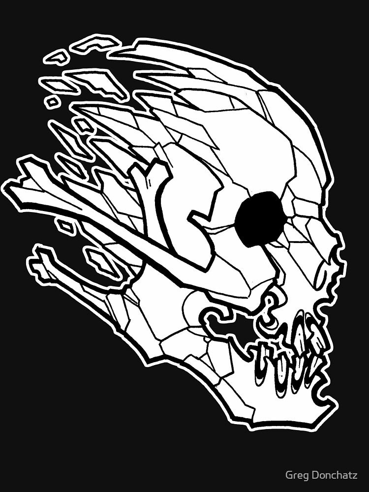 Tattoo Style Shattered Skull by Greg Donchatz T-Shirts, Hoodie, Sweatshirt | BlankRebels.com (Image 3)