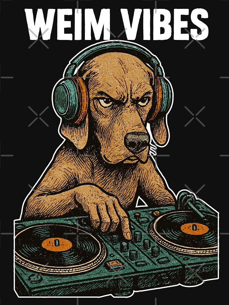 Weimaraner DJ: Retro Music Design – Weimar Vibes by Pineapple-Tree T-Shirts, Hoodie, Sweatshirt | BlankRebels.com (Image 3)