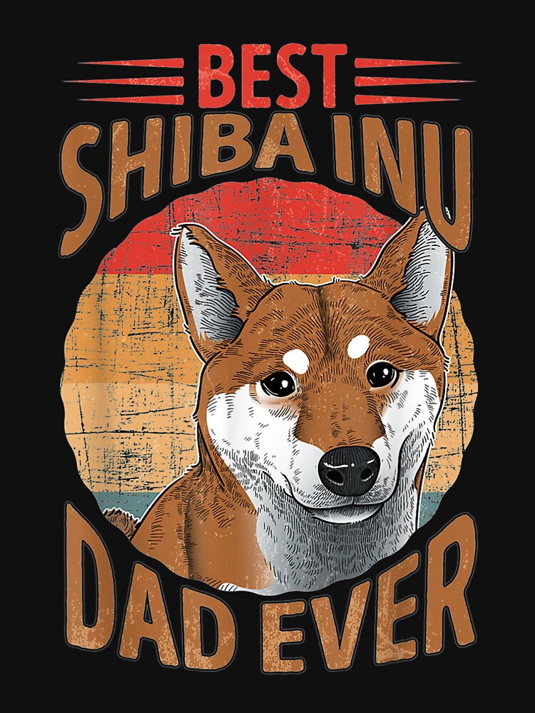 Vintage Best Shiba Inu Dad Ever Dog Dad by jennifera11 T-Shirts, Hoodie, Sweatshirt | BlankRebels.com (Image 3)