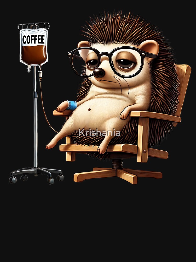 Funny Hedgehog IV Coffee Drink Animal Lover Kimberley King Art King Art T-Shirts, Hoodie, Sweatshirt
