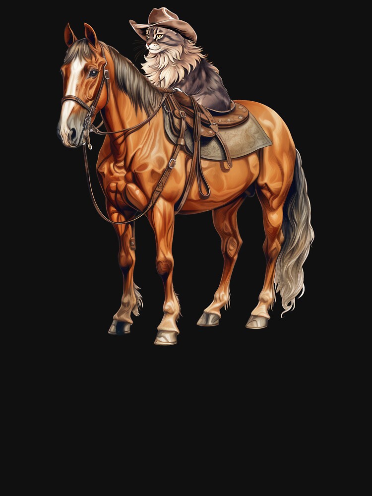 Cowboy Cat Riding on Horse by Promoc T-Shirts, Hoodie, Sweatshirt | BlankRebels.com (Image 3)