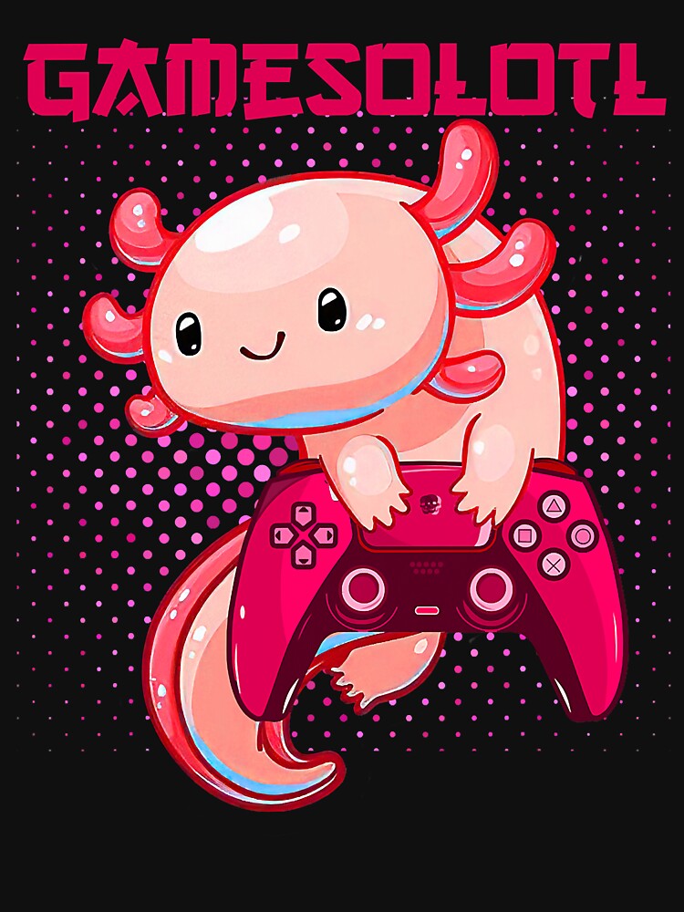 Gamer Axolotl Lover Cute Axolotl Gaming by xmjajd T-Shirts, Hoodie, Sweatshirt | BlankRebels.com (Image 3)