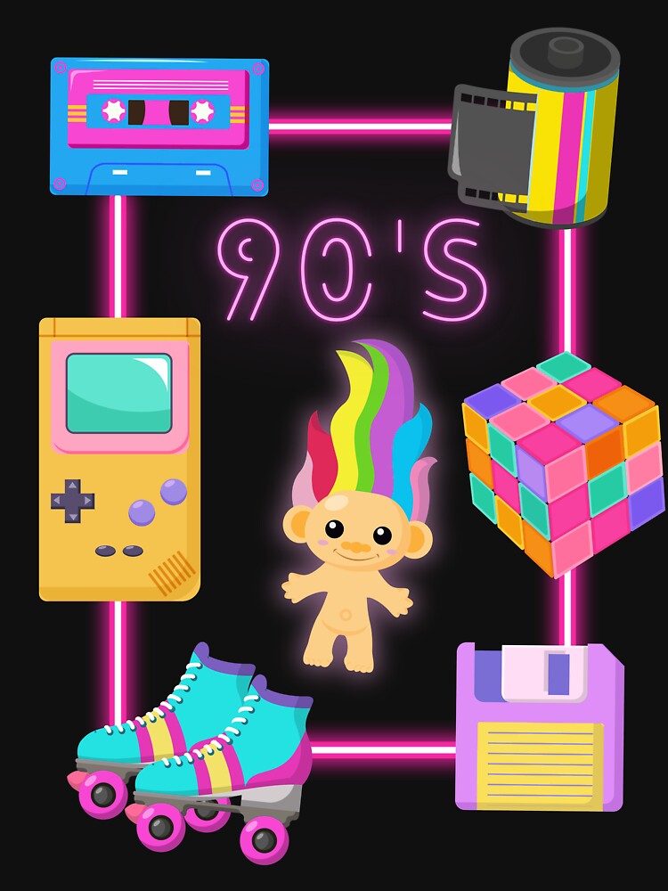 90s Colorful Vibes - Apparel design by TheArtistOf2022 T-Shirts, Hoodie, Sweatshirt | BlankRebels.com (Image 3)