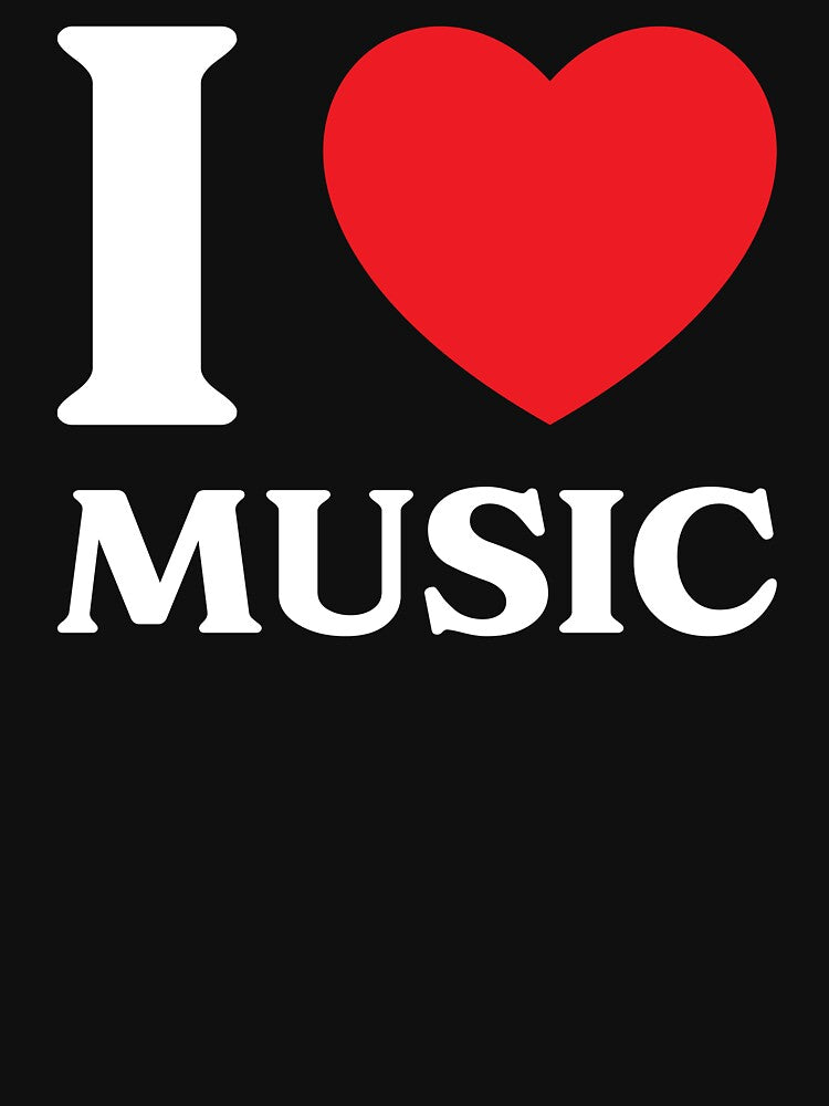 I Love Music – Minimal Heart Quote by CurlyDude T-Shirts, Hoodie, Sweatshirt | BlankRebels.com (Image 3)
