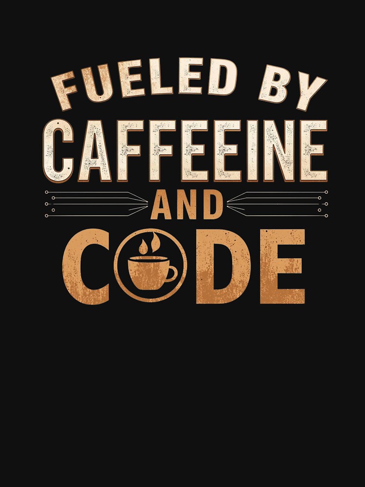 Fueled by caffeine and code - coffee loverful design by Happyhoo1 T-Shirts, Hoodie, Sweatshirt | BlankRebels.com (Image 3)