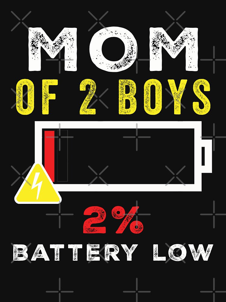 Mom of 2 Boys 2 battery low - Gift (Image 3)