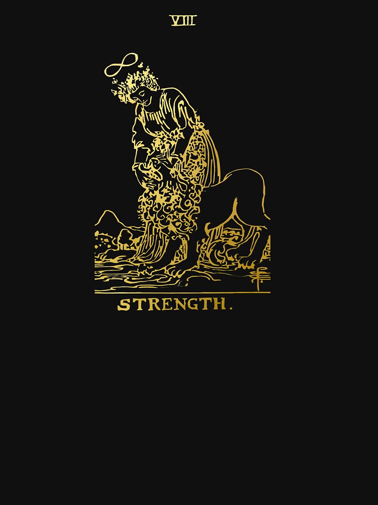 Tarot card strength gold deck by Michallandsberg T-Shirts, Hoodie, Sweatshirt | BlankRebels.com (Image 3)