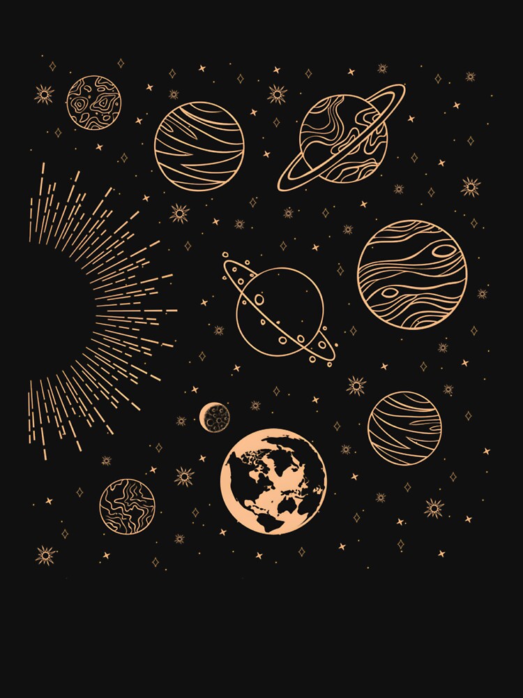 Solar System Planets Science Space Galaxy Universe Astrology by aqnkkalw83 T-Shirts, Hoodie, Sweatshirt (Image 3)