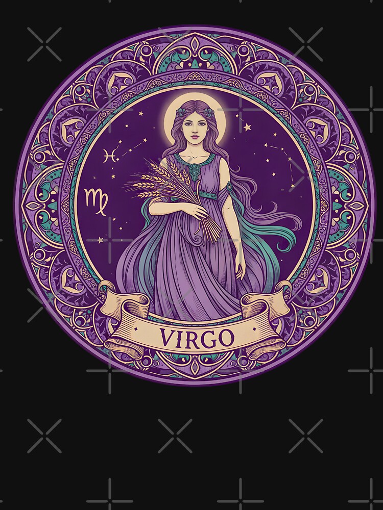 VINTAGE VIRGO ZODIAC SIGN by infinitearte T-Shirts, Hoodie, Sweatshirt | BlankRebels.com (Image 3)