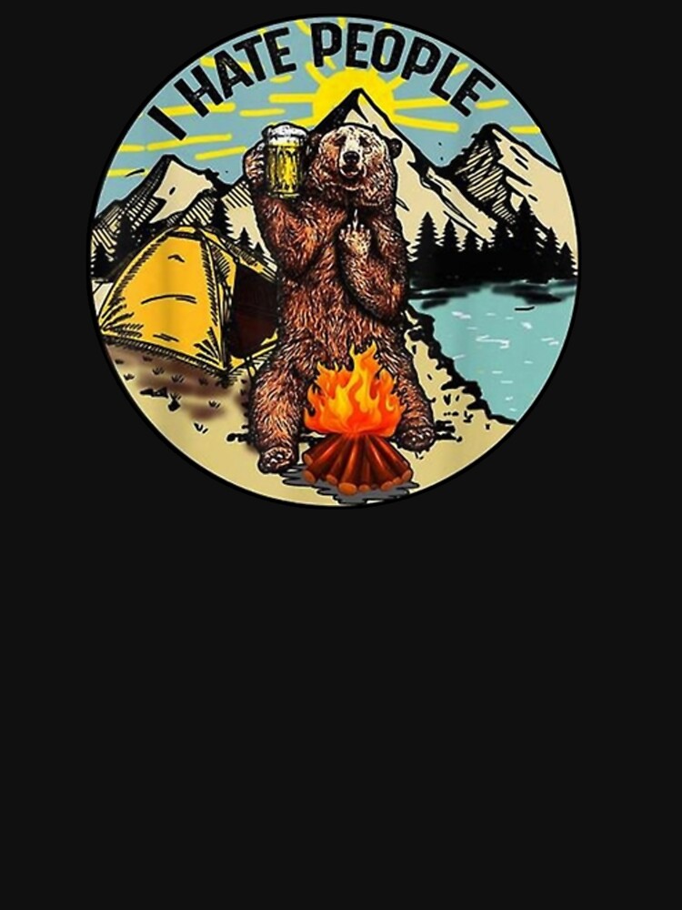 Bear Camping I Hate People by biwli T-Shirts, Hoodie, Sweatshirt | BlankRebels.com (Image 3)