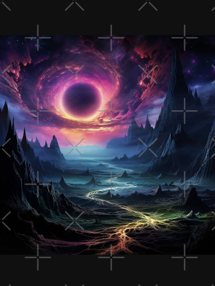 Dark Fantasy Landscape - Black Hole Sun by Fantasy Masterpiece T-Shirts, Hoodie, Sweatshirt | BlankRebels.com (Image 3)