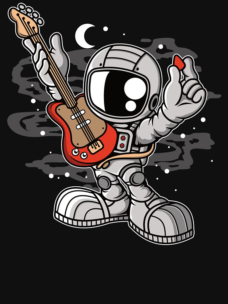 Astronaut Guitar - Funny Outer Space Lovers by Desteroids T-Shirts, Hoodie, Sweatshirt | BlankRebels.com (Image 3)