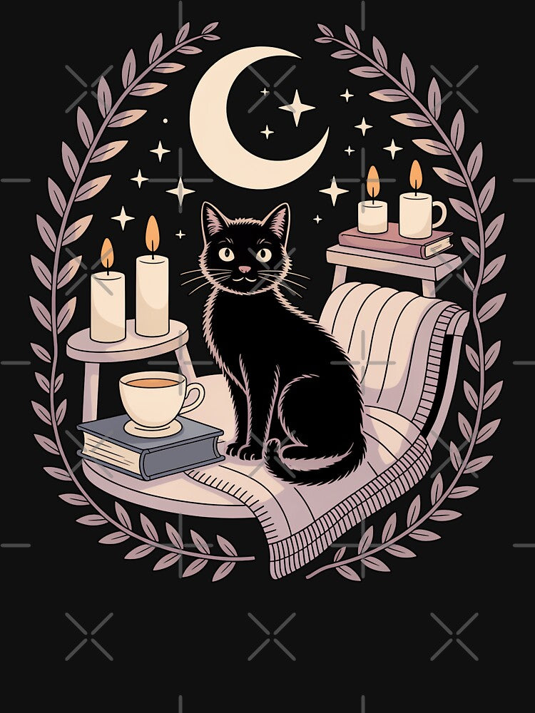 Soft Goth Cozy Cat Moonlight Sanctuary by MooonTees T-Shirts, Hoodie, Sweatshirt | BlankRebels.com (Image 3)