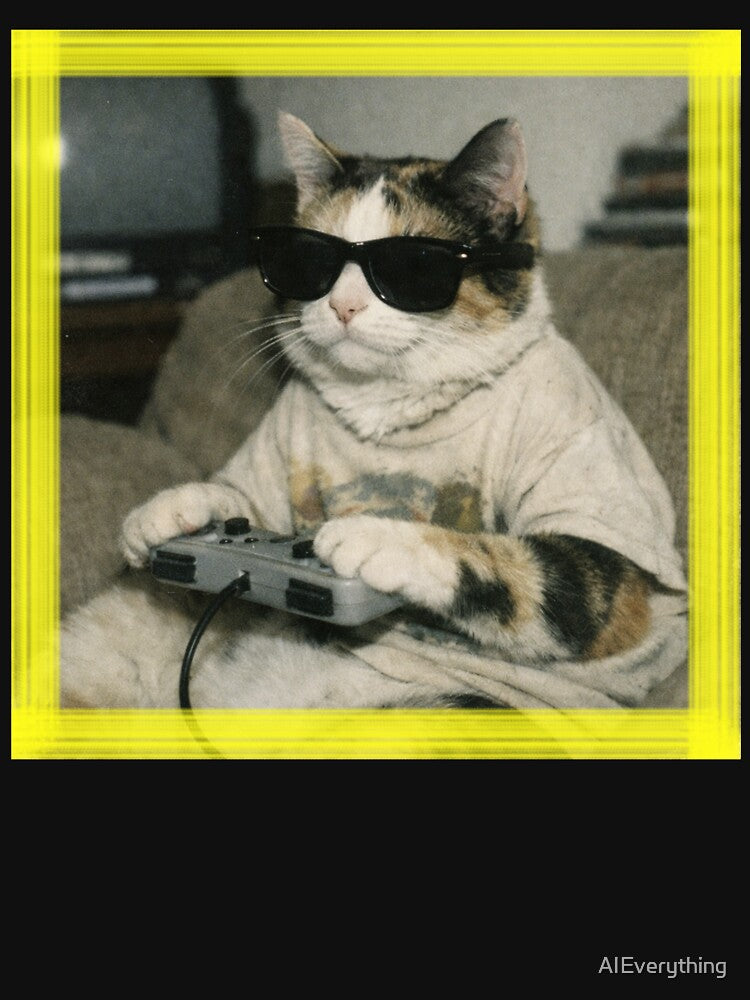 Cat Playing Vintage Games T-Shirts, Hoodie, Sweatshirt