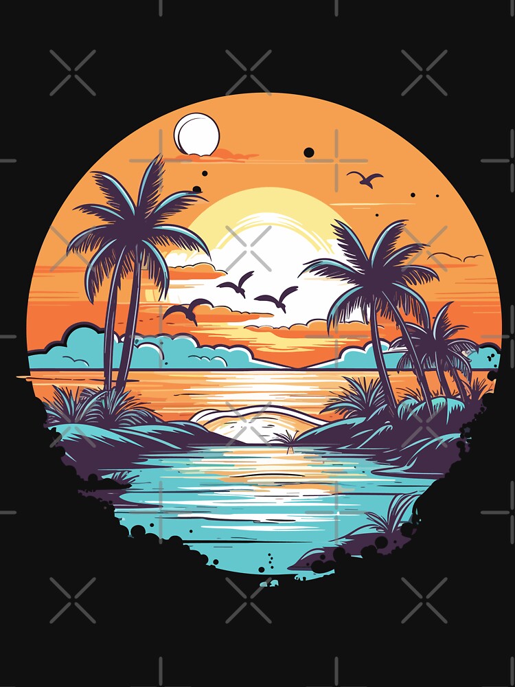 Summer Sunset Landscape: Breathtaking Sceneries to Soothe Your Soul by Koji2R T-Shirts, Hoodie, Sweatshirt (Image 3)