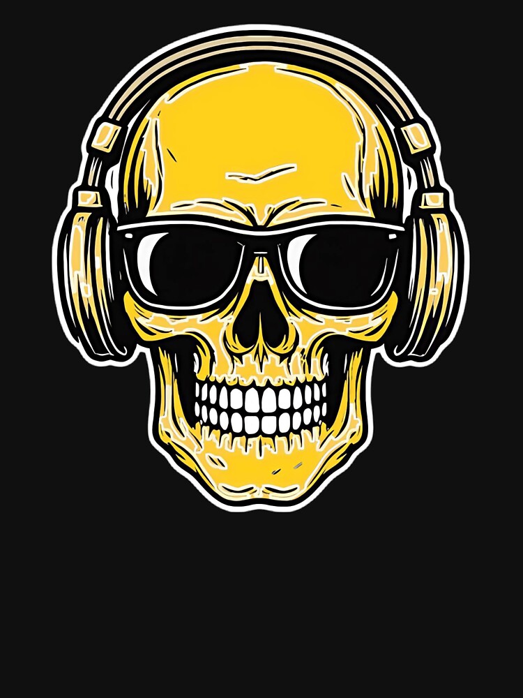 Golden Skullwave by DigitalArtTK T-Shirts, Hoodie, Sweatshirt | BlankRebels.com (Image 3)