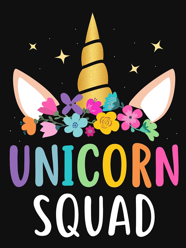 Cute Unicorn Squad Flower by jasperjuan77 T-Shirts, Hoodie, Sweatshirt | BlankRebels.com (Image 3)