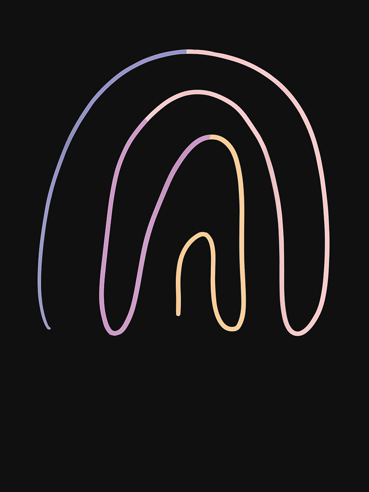 Minimal Rainbow Line Art Outline Design Boho Colors by ninapfvu T-Shirts, Hoodie, Sweatshirt | BlankRebels.com (Image 3)
