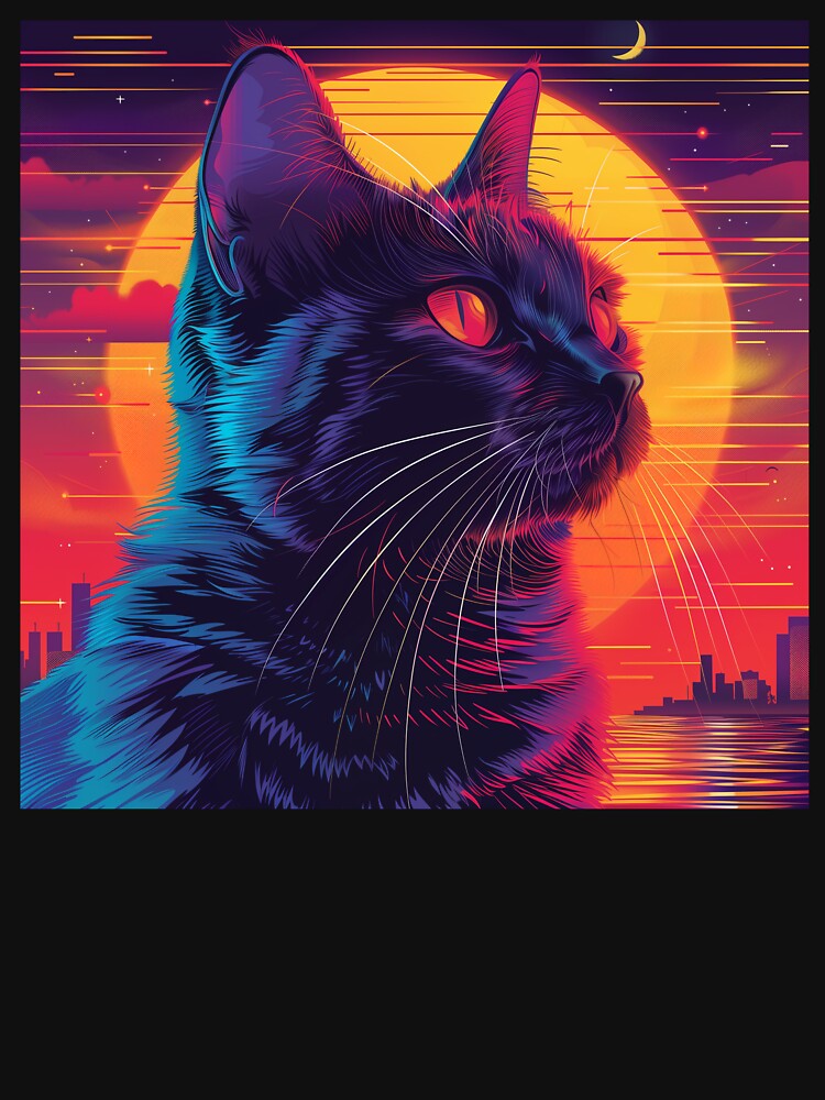 Virtual Catventure: Vaporwave Cat Chronicles by Artful-Adam T-Shirts, Hoodie, Sweatshirt | BlankRebels.com (Image 3)