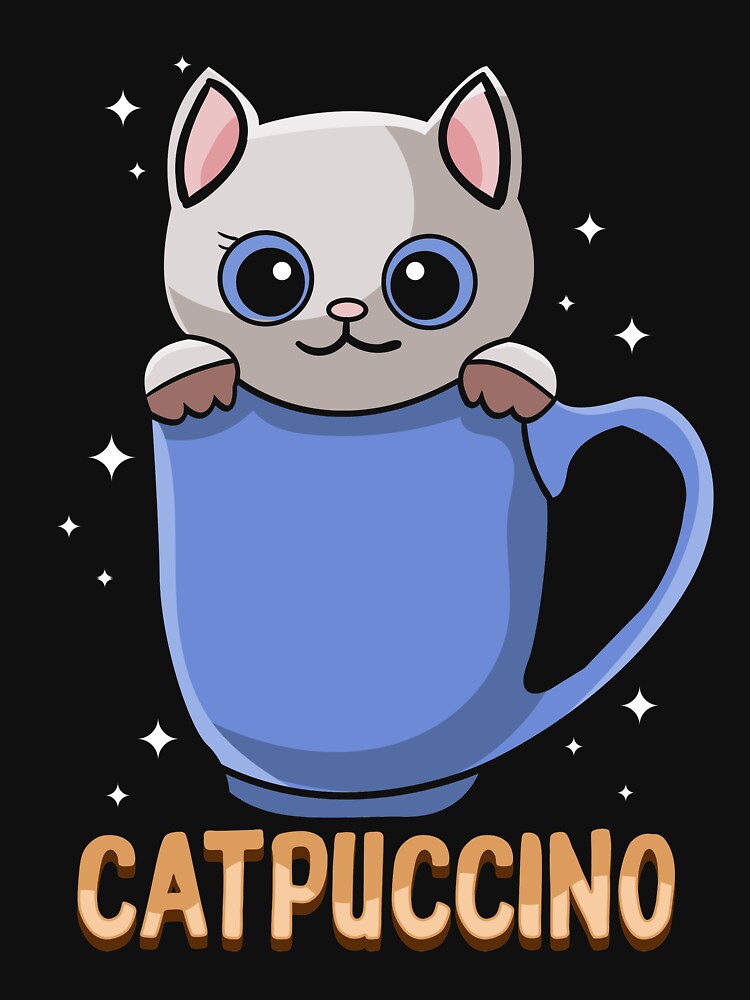 Catpuccino Funny Cat Coffee Lover women men by TexasMerch T-Shirts, Hoodie, Sweatshirt | BlankRebels.com (Image 3)