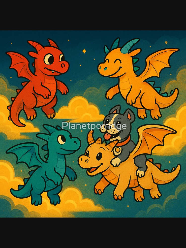 Fun Dragon Design by Planetporridge T-Shirts, Hoodie, Sweatshirt | BlankRebels.com (Image 3)