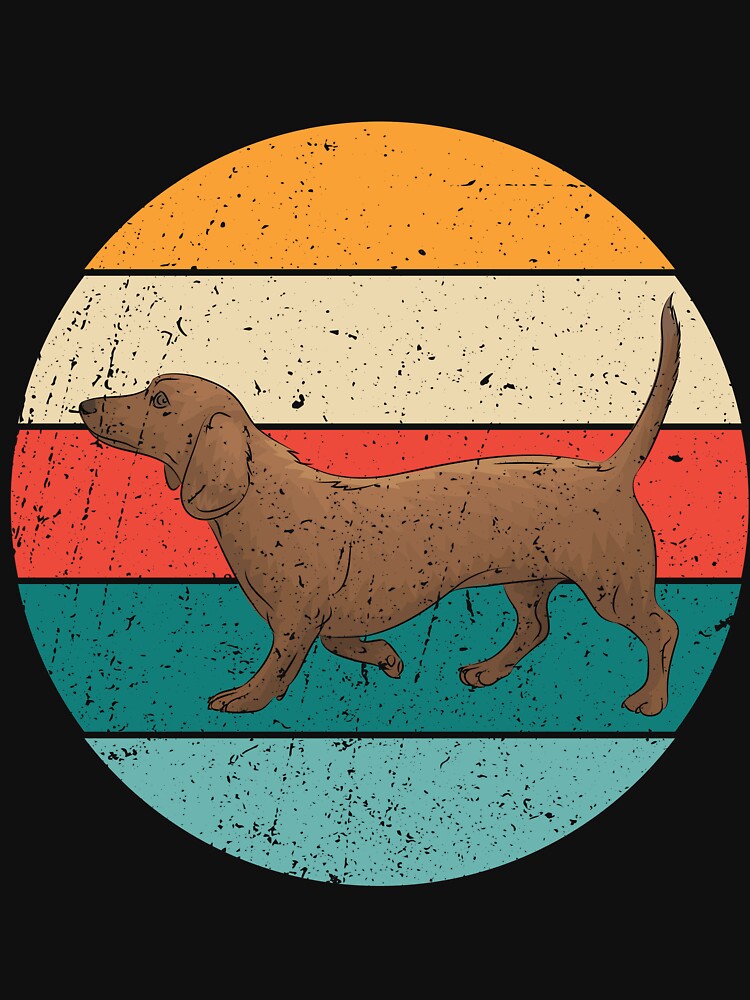 Retro Dachshund Dog Lover Vintage by kamrankhan T-Shirts, Hoodie, Sweatshirt | BlankRebels.com (Image 3)