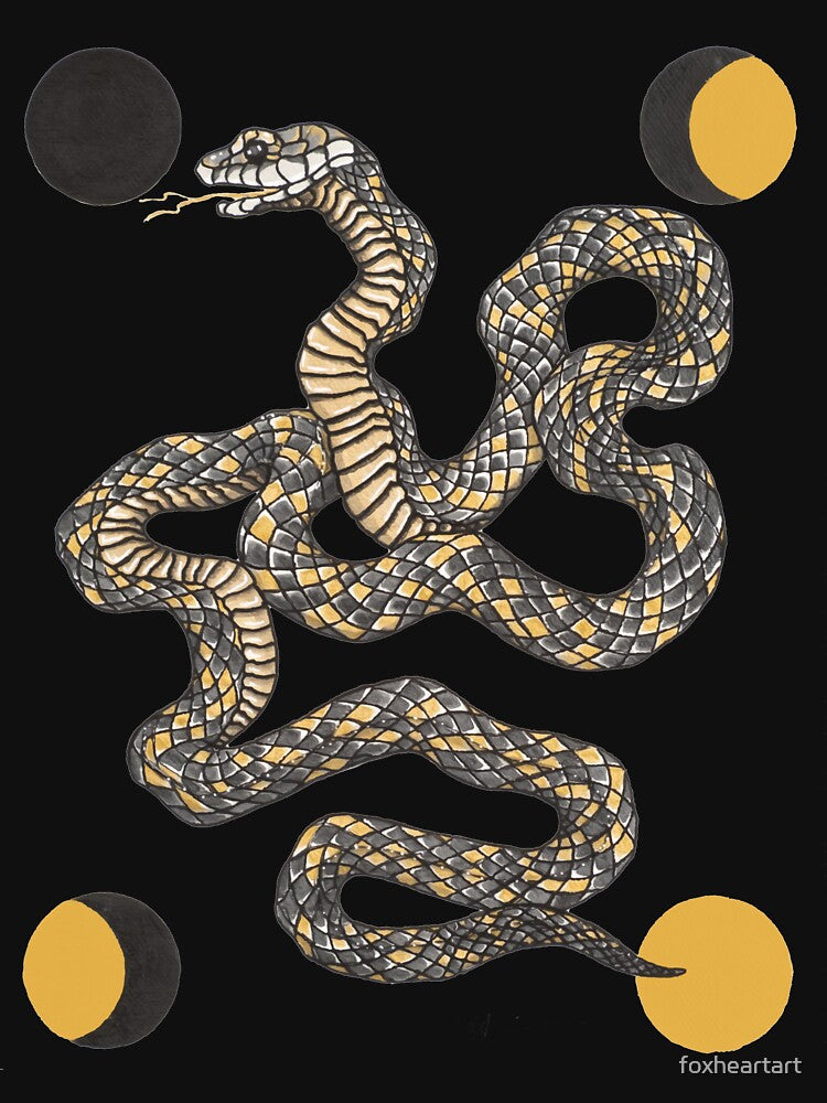 Moon Serpent by foxheartart T-Shirts, Hoodie, Sweatshirt | BlankRebels.com (Image 3)