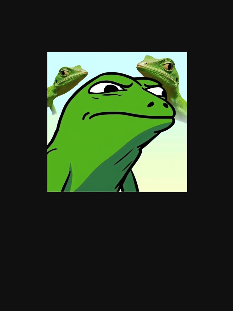 Smug Frog Meme with Lizards by Mayverse T-Shirts, Hoodie, Sweatshirt | BlankRebels.com (Image 3)