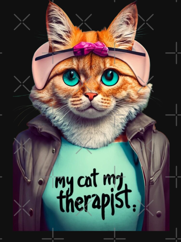 Funny  graphic of Therapist Cat by ArtFeverShop T-Shirts, Hoodie, Sweatshirt | BlankRebels.com (Image 3)