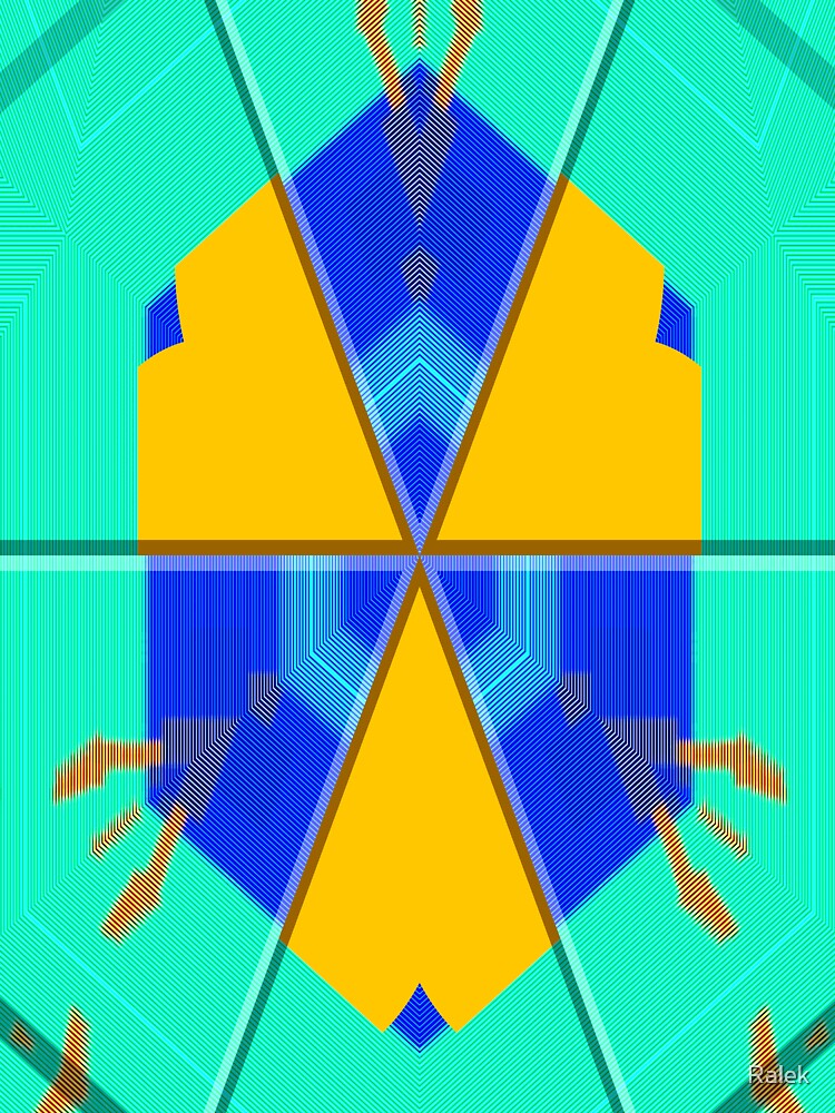 Vibrant music abstract geometric minimalist guitar exotic summer blue - sunny gift for guitarists musicians and... (Image 3)