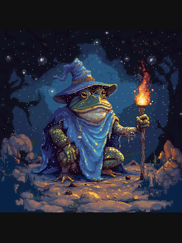 Toad Wizard Pixel Art by Kaos-Bit T-Shirts, Hoodie, Sweatshirt | BlankRebels.com (Image 3)