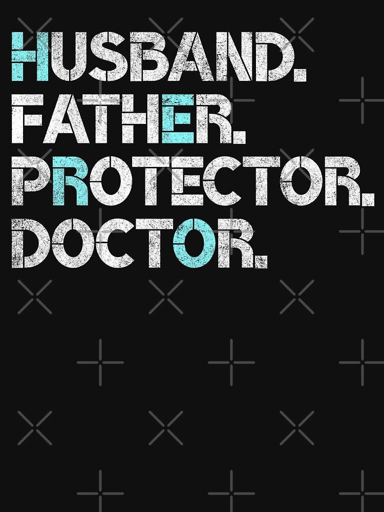 Husband Father Protector Doctor Gift Dad Funny Surgeon Pun by WYGSTORE T-Shirts, Hoodie, Sweatshirt (Image 3)