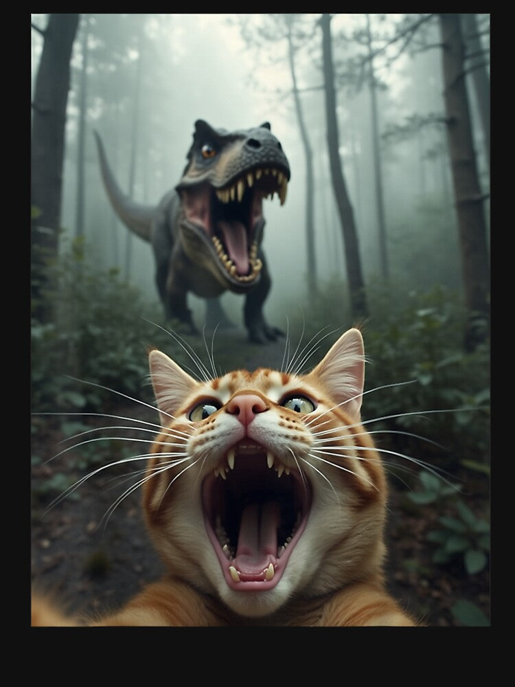 cat and dinosaur by BASKF T-Shirts, Hoodie, Sweatshirt | BlankRebels.com (Image 3)
