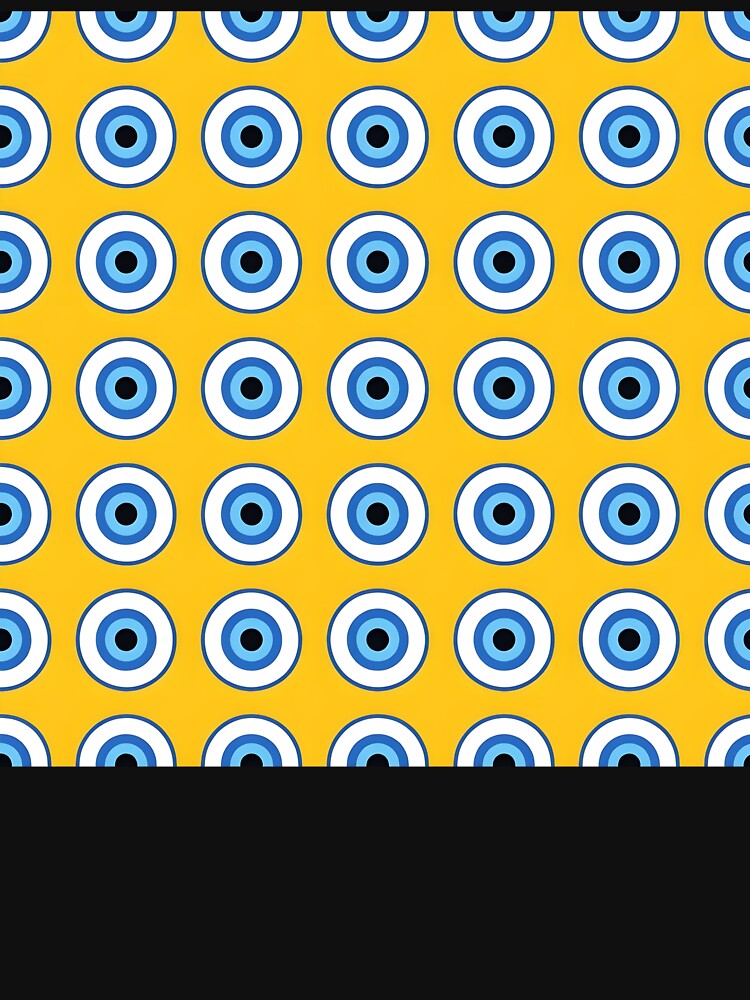 Bright Yellow Evil Eye Protection Pattern Sticker – Bold Modern Spiritual, cultural, and protective charm... (Image 3)