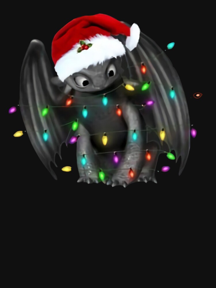 Toothless Dragon Santa Christmas Lights Shirts by DavyApyuan Hoodie, Sweatshirt | BlankRebels.com (Image 3)