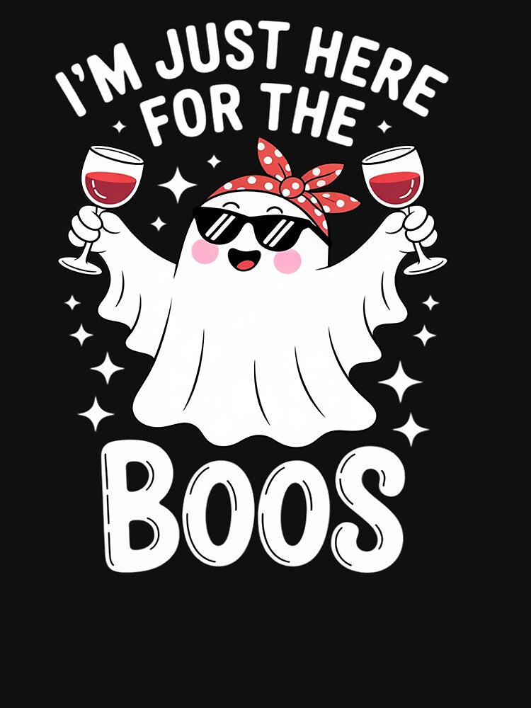 I'm Just Here For The Boos Cute Halloween Ghost by TechnicalSara T-Shirts, Hoodie, Sweatshirt | BlankRebels.com (Image 3)