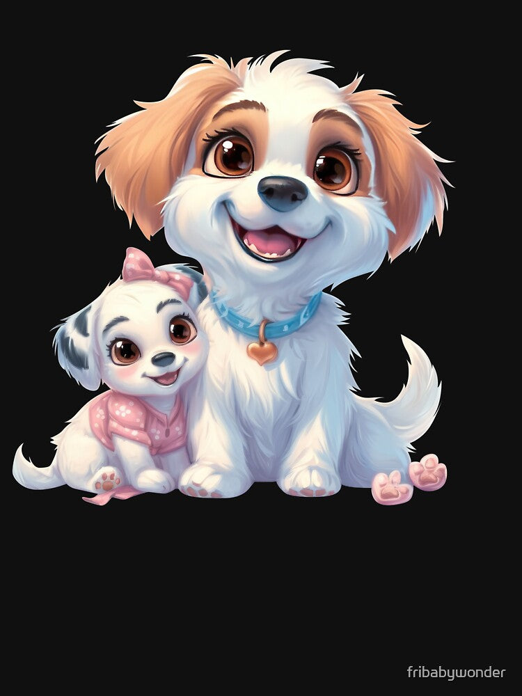 Cute mother dog and puppy! by fribabywonder T-Shirts, Hoodie, Sweatshirt | BlankRebels.com (Image 3)