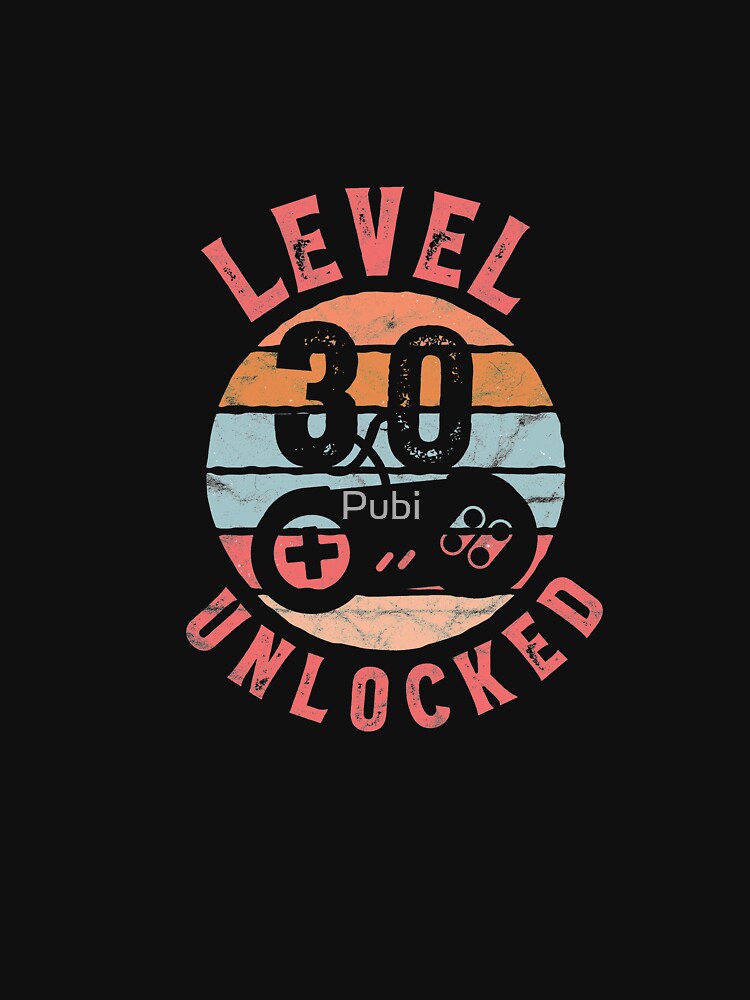Level Up Gamer Player 30 Birthday Gift by Pubi