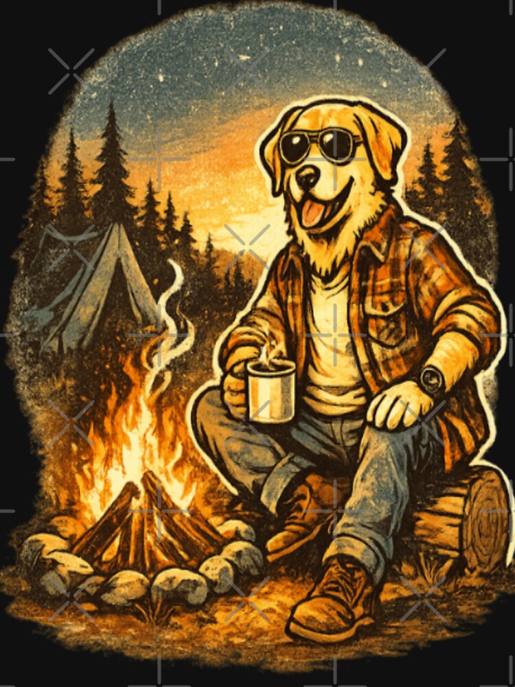 Camping Labrador Dad – Retro Campfire Coffee by PawPrintCustom T-Shirts, Hoodie, Sweatshirt | BlankRebels.com (Image 2)
