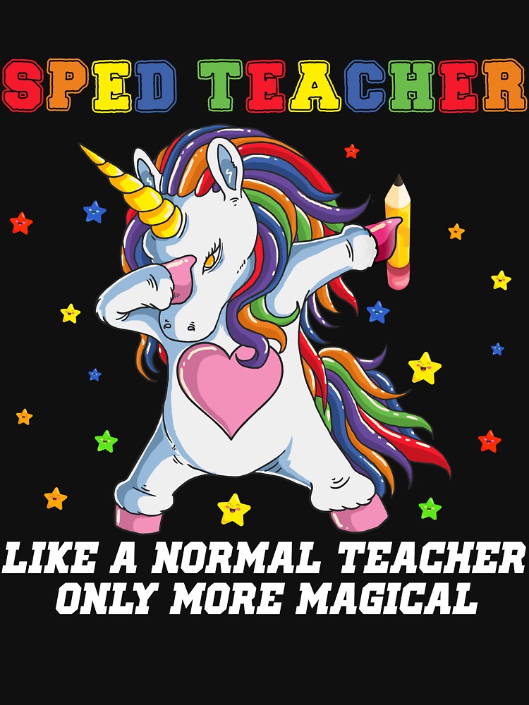 Special Education Teacher Dabbing Unicorn Back To School by moonligh1996 T-Shirts, Hoodie, Sweatshirt (Image 3)