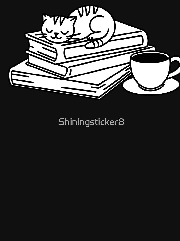 Cats Coffee Books by Shiningsticker8 T-Shirts, Hoodie, Sweatshirt | BlankRebels.com (Image 2)