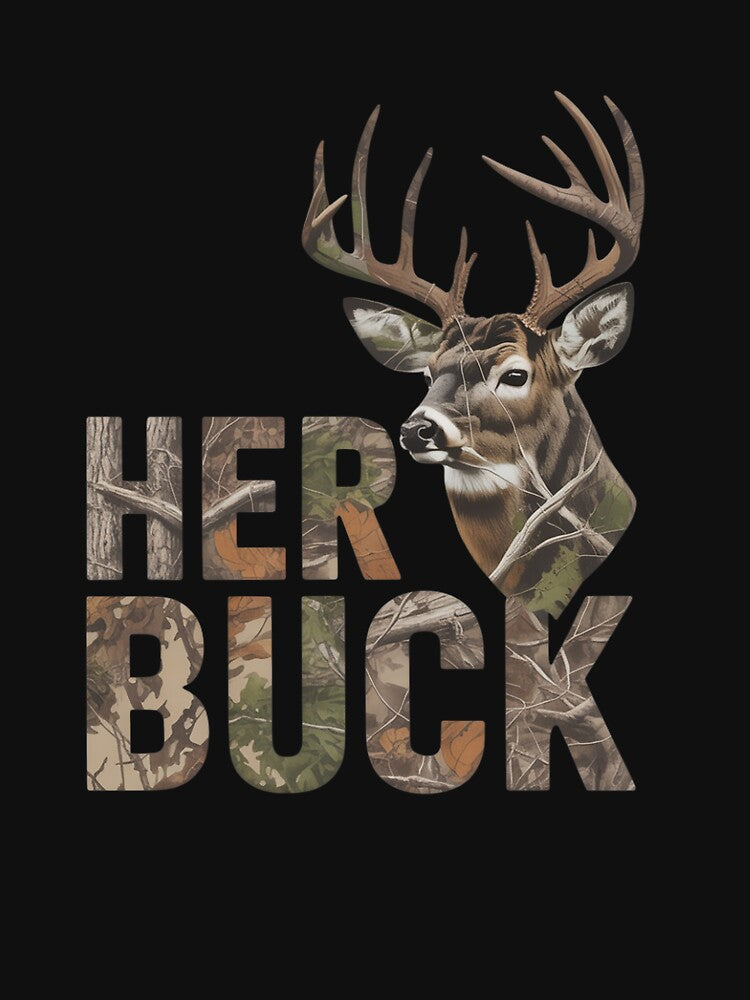 Her Buck Camo Deer Hunting Camouflage Matching Couple by Sandrhaus T-Shirts, Hoodie, Sweatshirt | BlankRebels.com (Image 3)
