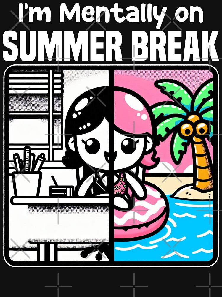I'M MENTALLY ON SUMMER BREAK - TEACHER GIFT by KEF Custom T-Shirts, Hoodie, Sweatshirt | BlankRebels.com (Image 3)