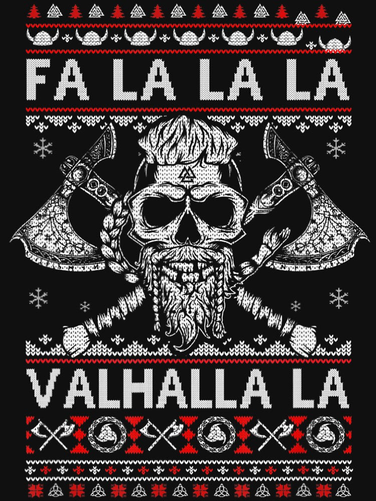 Fa La La Valhalla Viking Skull Christmas Ugly by dokieuphuong T-Shirts, Hoodie, Sweatshirt | BlankRebels.com (Image 3)