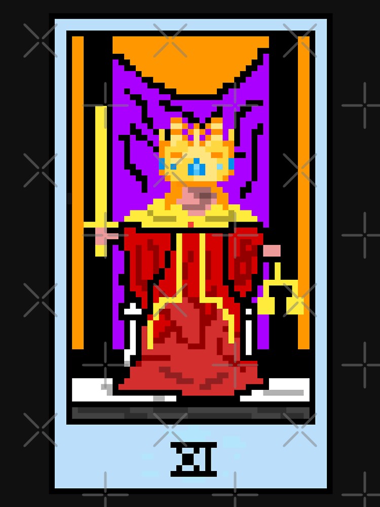 Wait Is This Pixel Art Tarot? Black Major Arcana 'Justice' ( Stickers Other Accessories) T-Shirts, Hoodie, Sweatshirt